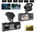 Three-Way DVR Dash Camera – Front, Rear & Interior Car Recorder